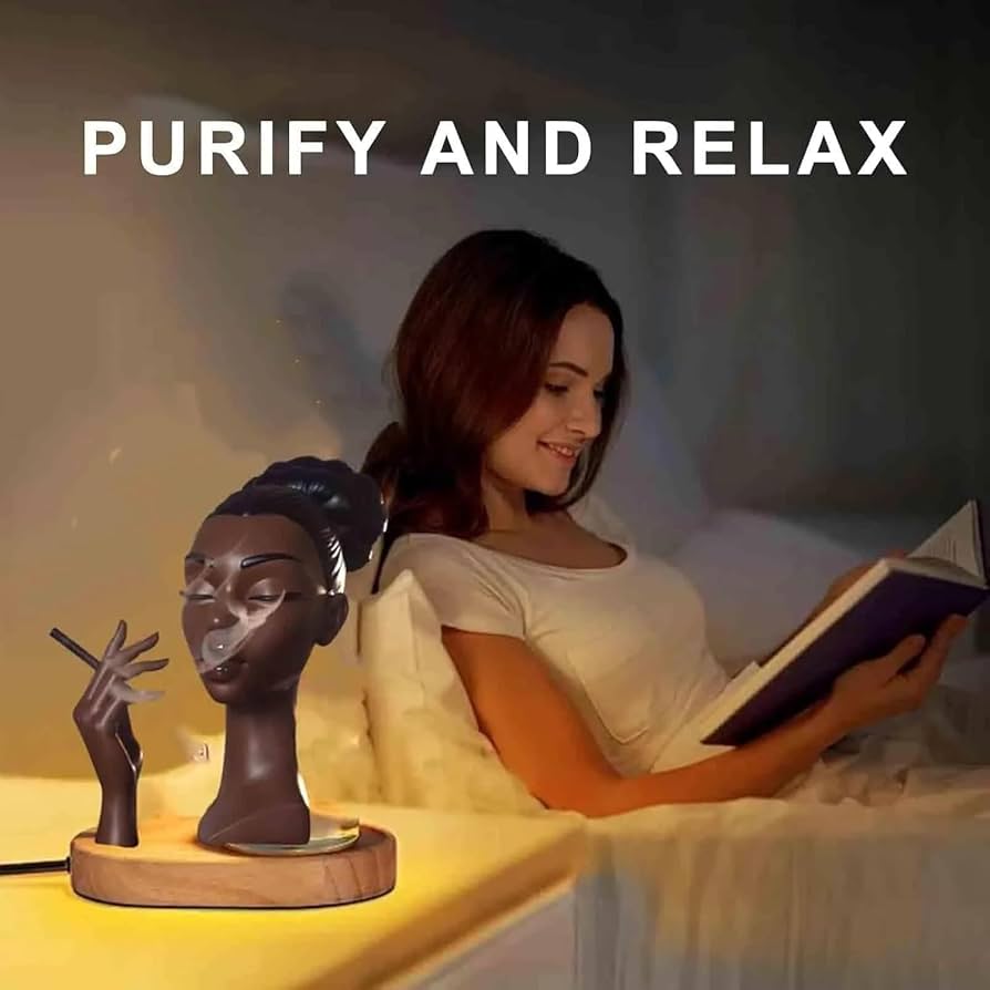 Elegant Resin Incense Burner – Black Woman Design with 60 Cones