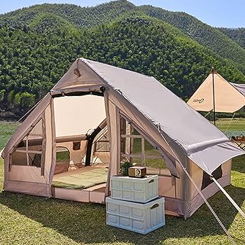 Inflatable Camping Tent – Quick Setup with Pump & Stove Jack