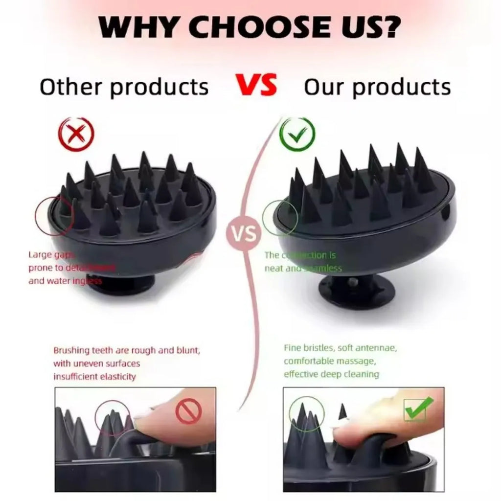 Professional Scalp Cleansing and Massage Brush with Cushioned Airbag for Enhanced Deep Conditioning and Relaxation