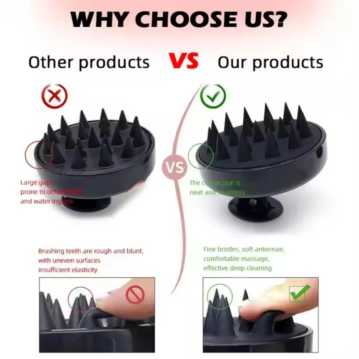 Professional Scalp Cleansing and Massage Brush with Cushioned Airbag for Enhanced Deep Conditioning and Relaxation