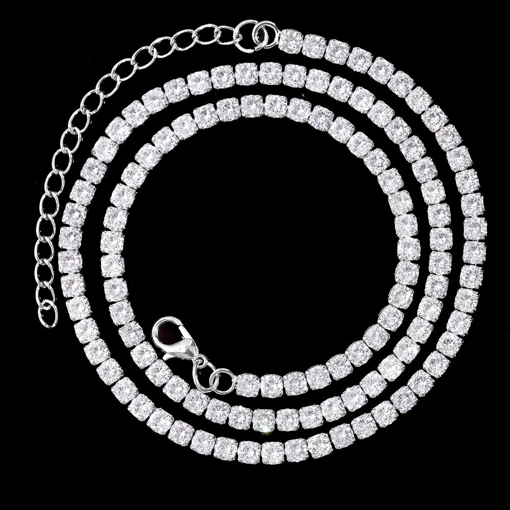 Luxury Iced Out Cuban Link Chain – 2-Row Rhinestone Hip Hop Jewelry for Any Occasion